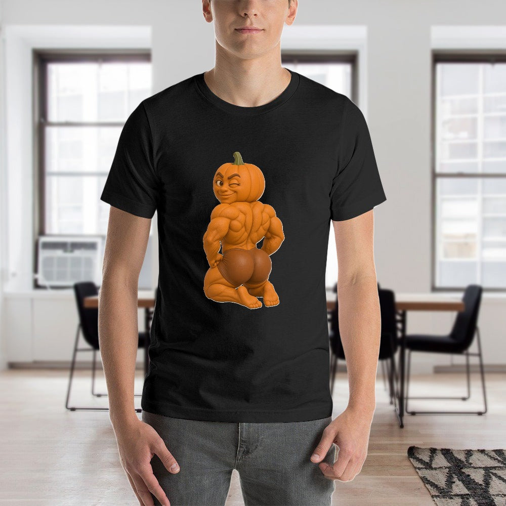 Halloween Pumpkin Flex Men's  Short Sleeve T-shirt
