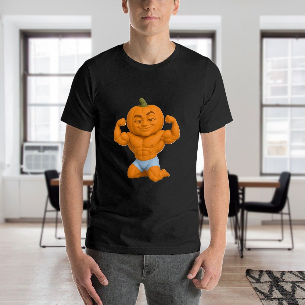 Halloween Pumpkin Flex Men's  Short Sleeve T-shirt