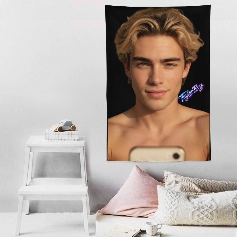 Taylor Boy™ Ultra‑Soft Vertical Tapestry — HD Print Edition