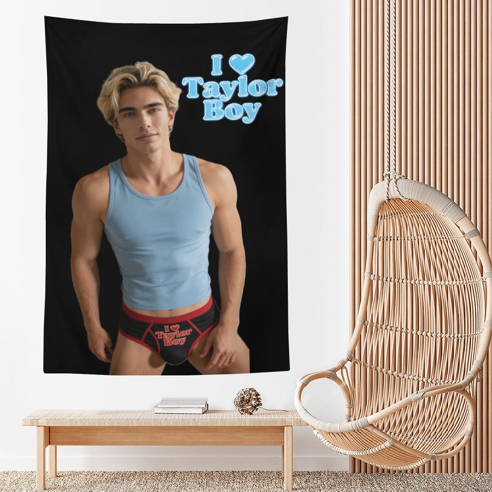 Taylor Boy™ Ultra‑Soft Vertical Tapestry — HD Print Edition