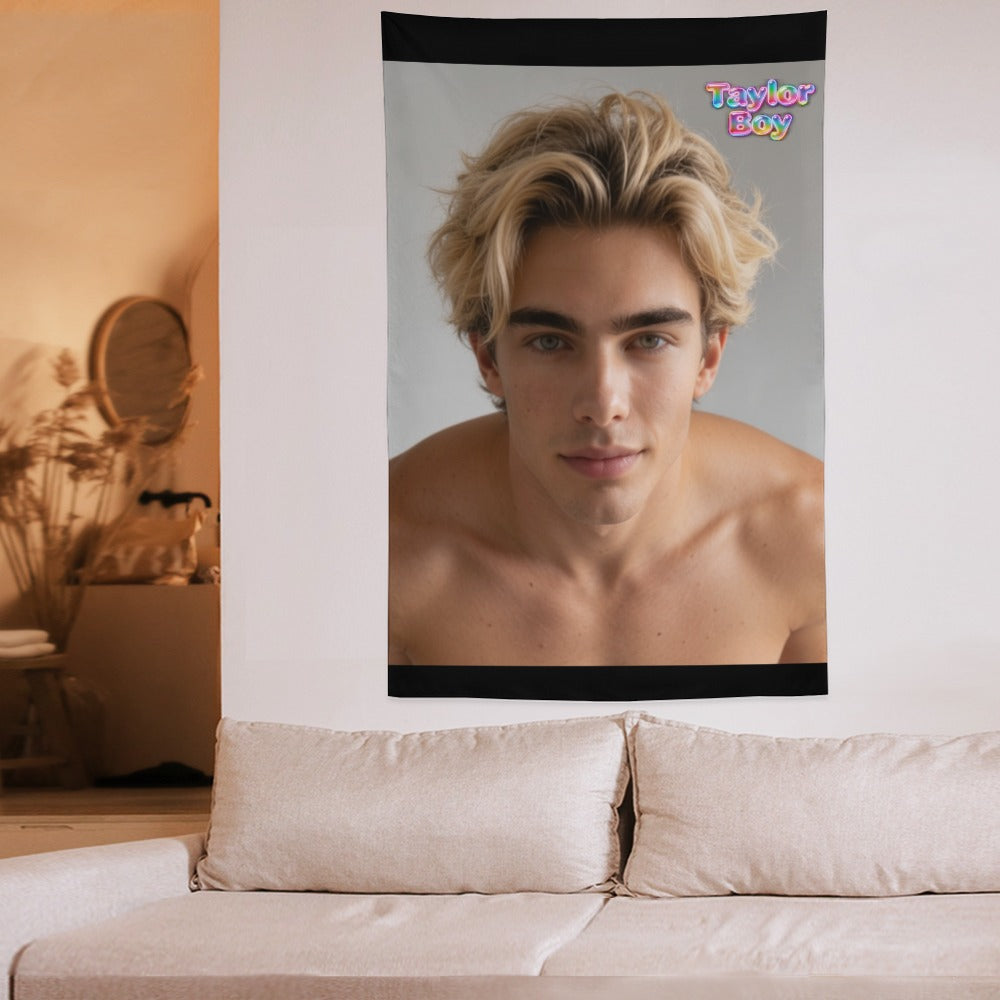 Taylor Boy™ Ultra‑Soft Vertical Tapestry — HD Print Edition