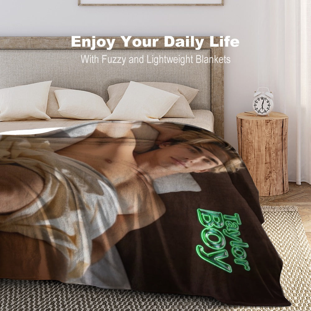 Taylor Boy™ Signature Flannel Blanket — Soft Touch, Multiple Sizes
