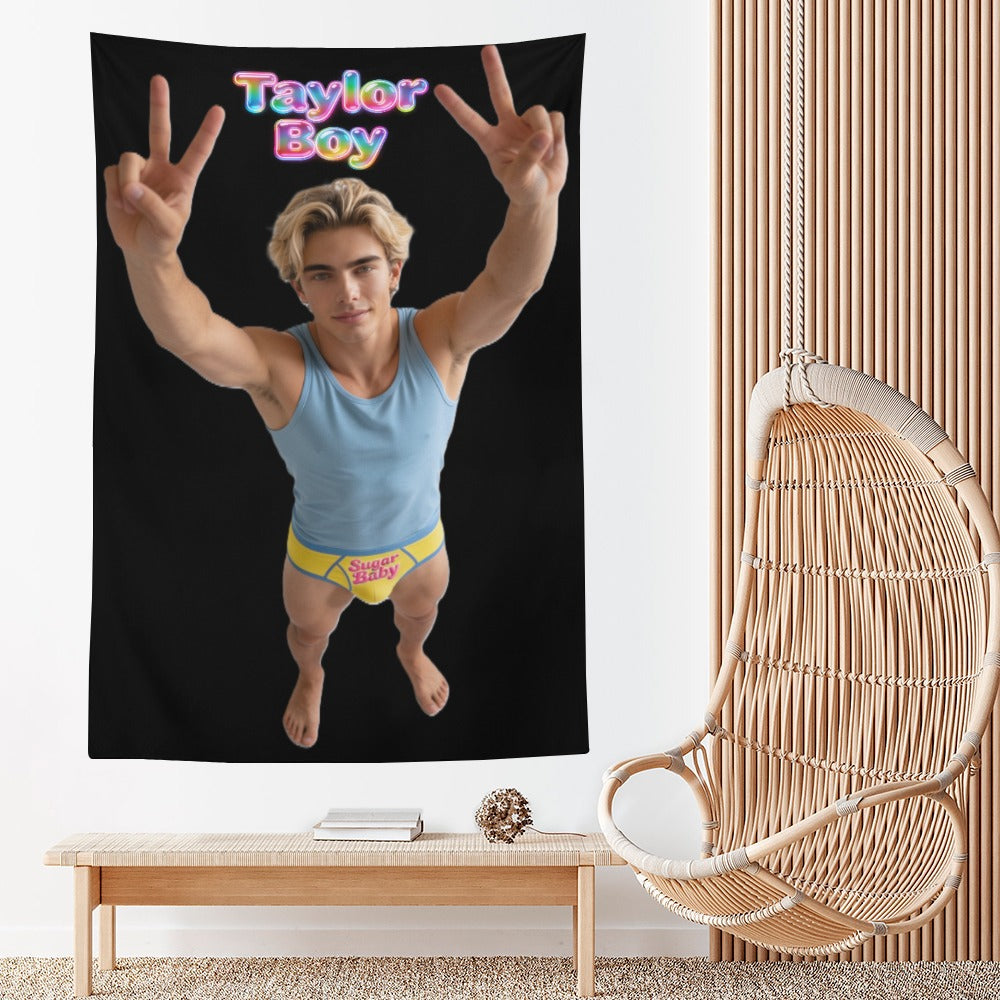 Taylor Boy™ Ultra‑Soft Vertical Tapestry — HD Print Edition