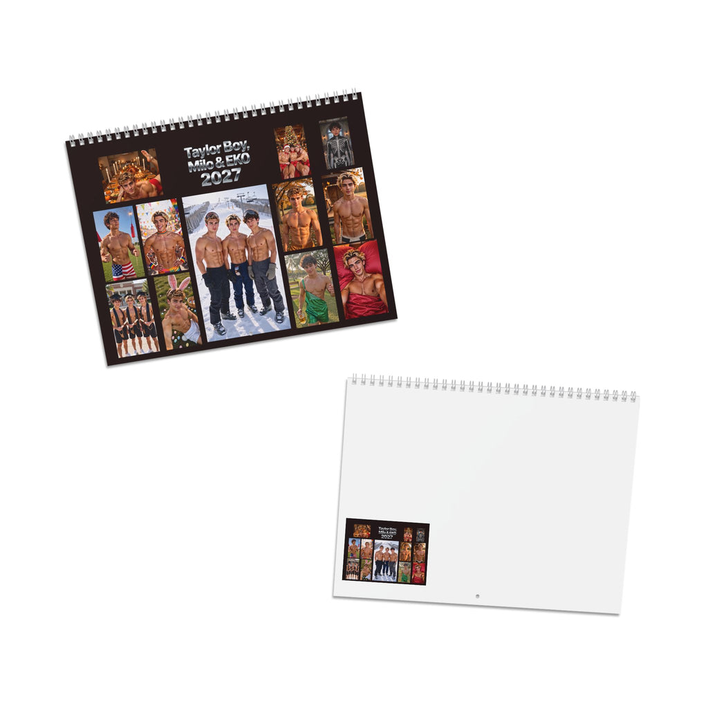 Bussy Brand Boys™ 2027 Fan Calendar — Bold Collage Art Featuring Taylor Boy, Milo & EKO