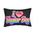 I Heart Taylor Boy Pillow — Rainbow Retro Photo Accent Pillow