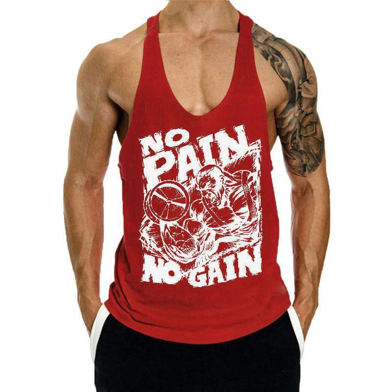 Fitness Tank Mens Loose Training Racerback Sleeveless Cotton Basketball Sports Tank Top Bodybuilding Trend