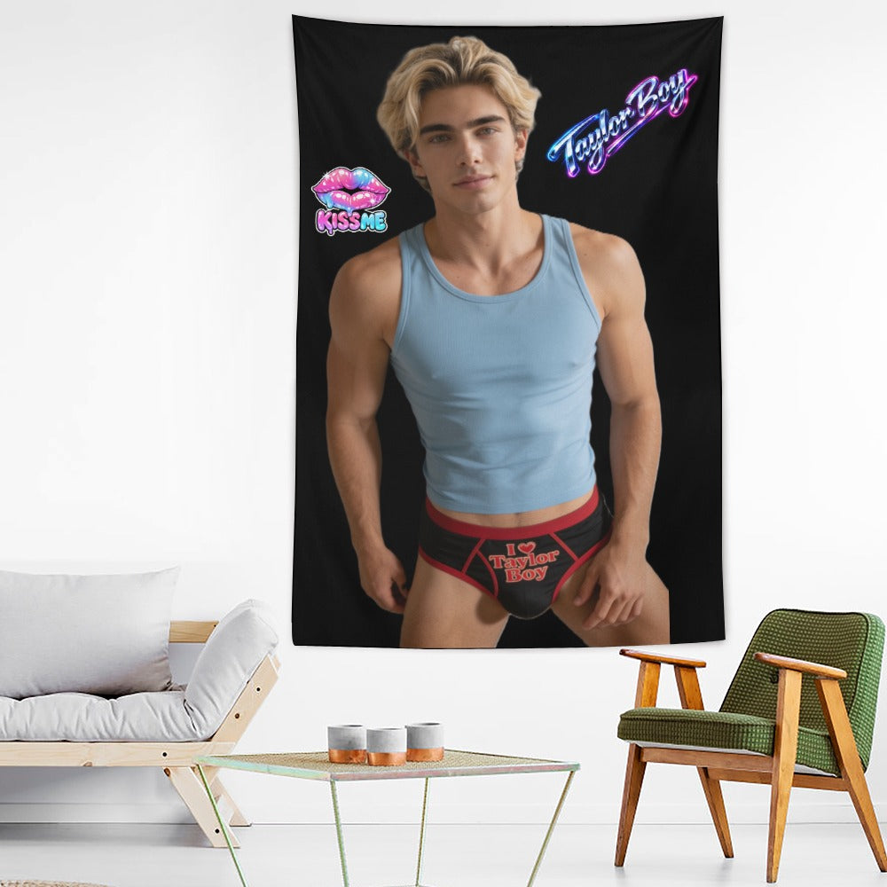 Taylor Boy™ Ultra‑Soft Vertical Tapestry — HD Print Edition