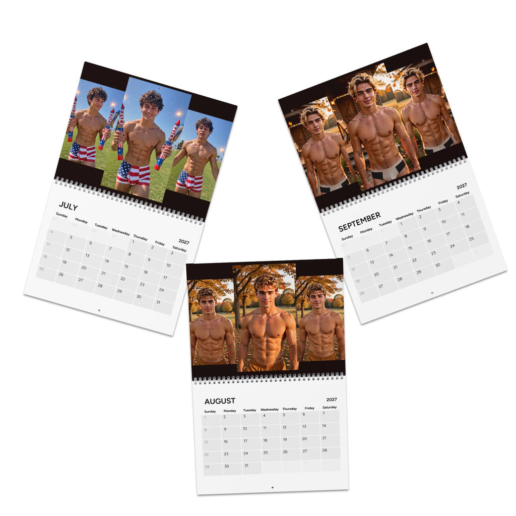 Bussy Brand Boys™ 2027 Fan Calendar — Bold Collage Art Featuring Taylor Boy, Milo & EKO