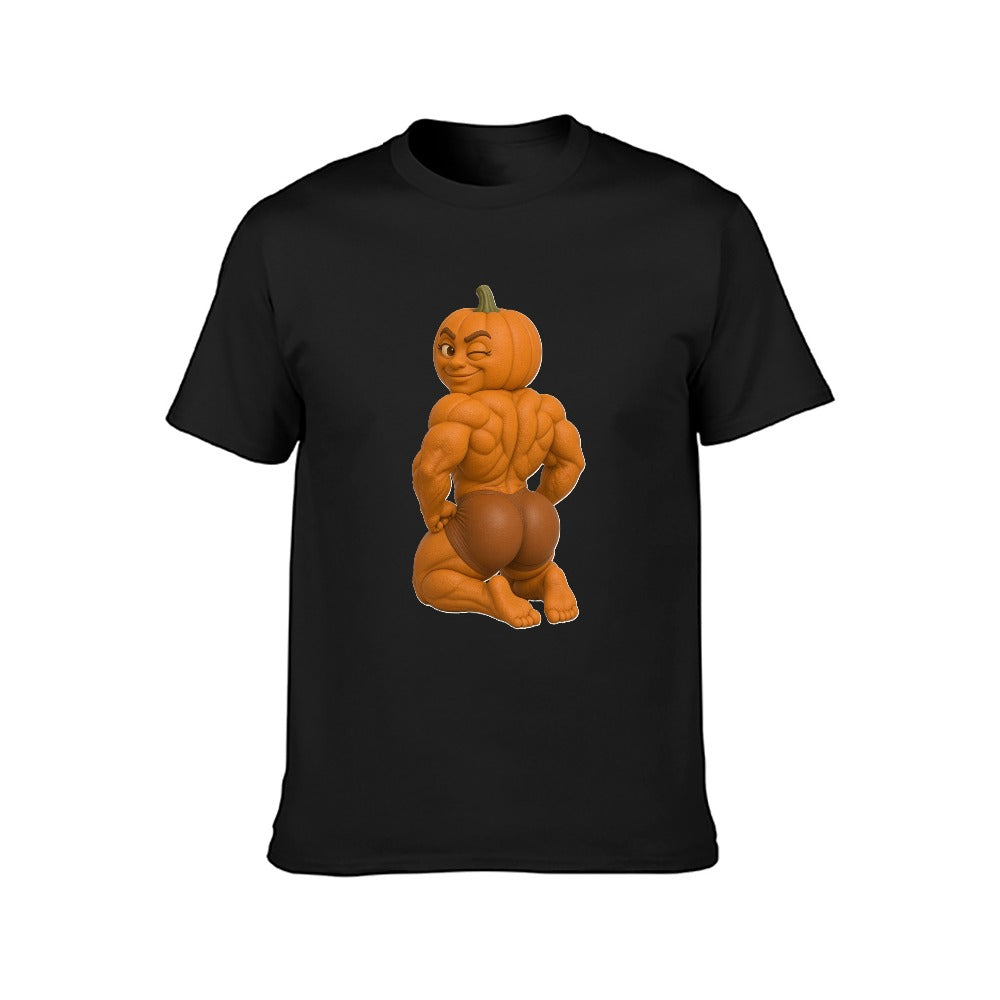 Halloween Pumpkin Flex Men's  Short Sleeve T-shirt