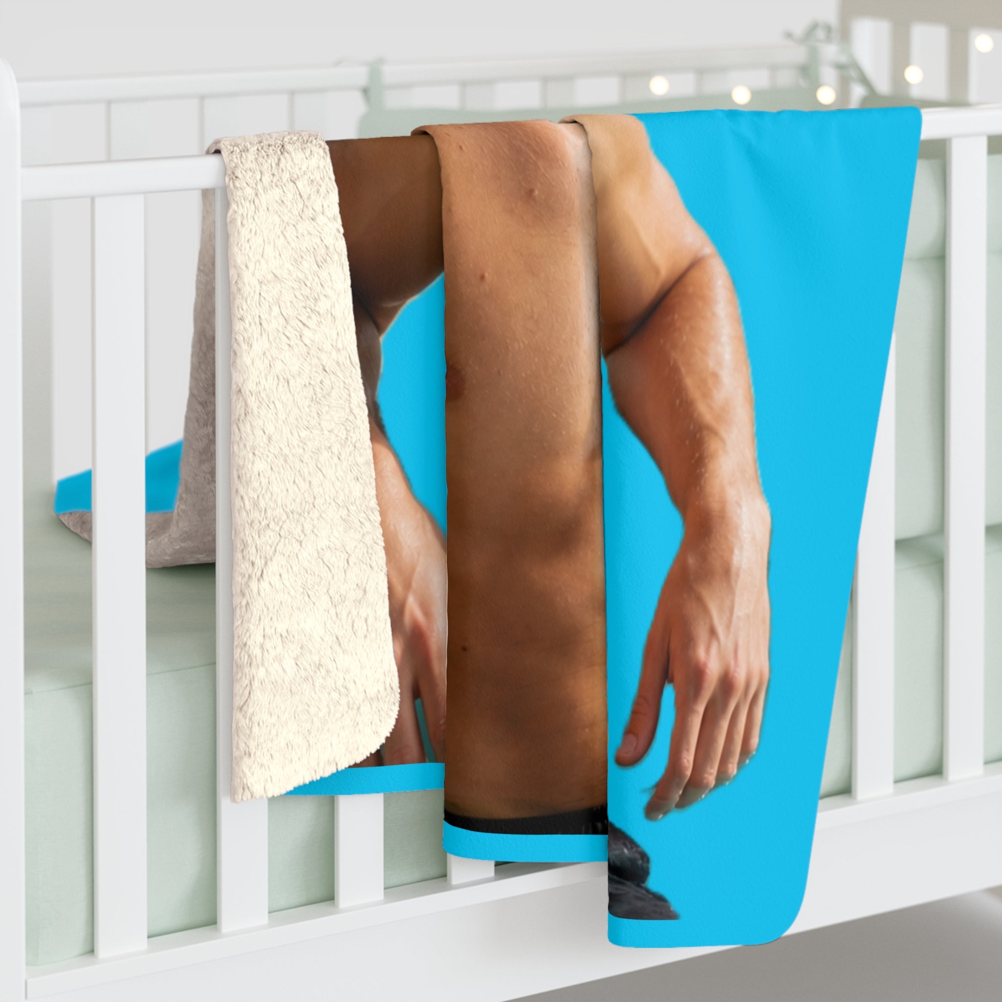 Sherpa Blanket — "Your Taylor Boy" Blue Photo Throw