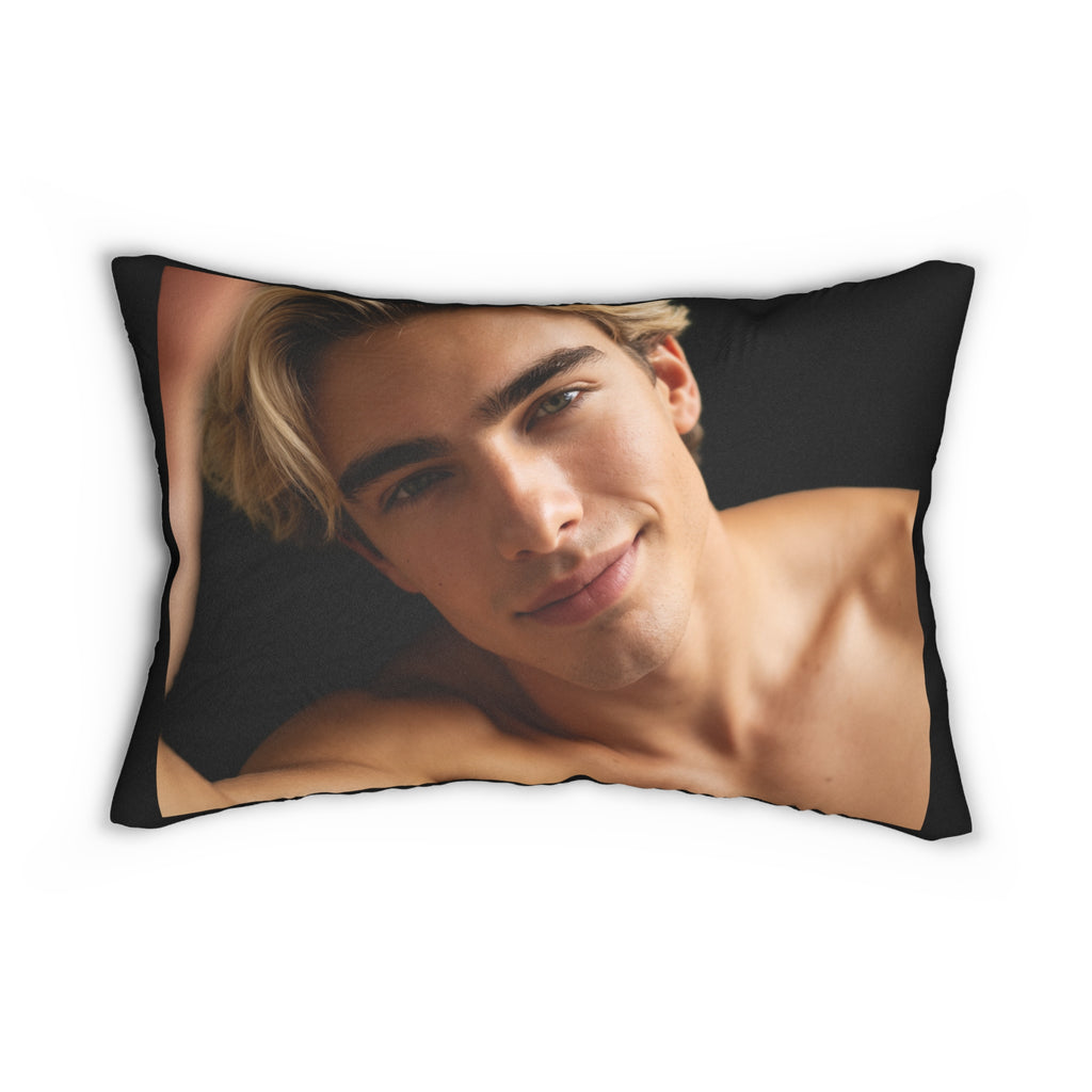 I Heart Taylor Boy Pillow — Rainbow Retro Photo Accent Pillow