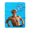 Sherpa Blanket — "Your Taylor Boy" Blue Photo Throw