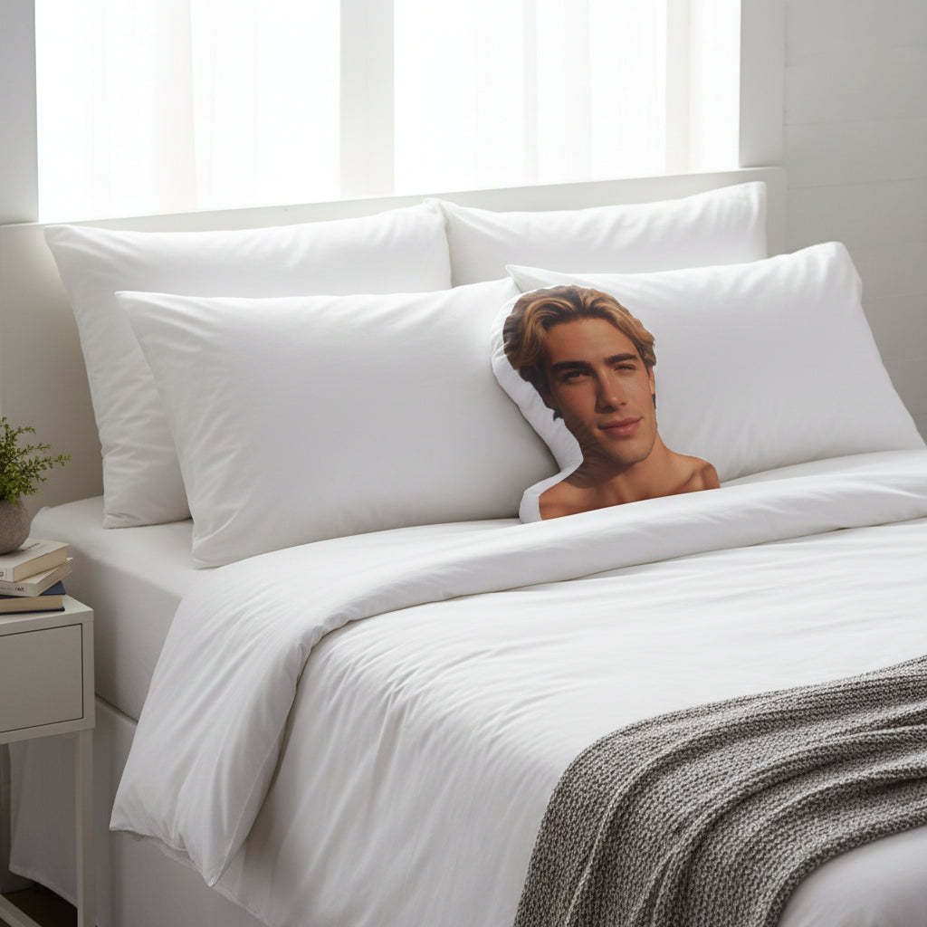 Taylor Boy's Custom Face-Shaped Sculpted Pillow — Taylor Boy's Photo Cutout Cushion