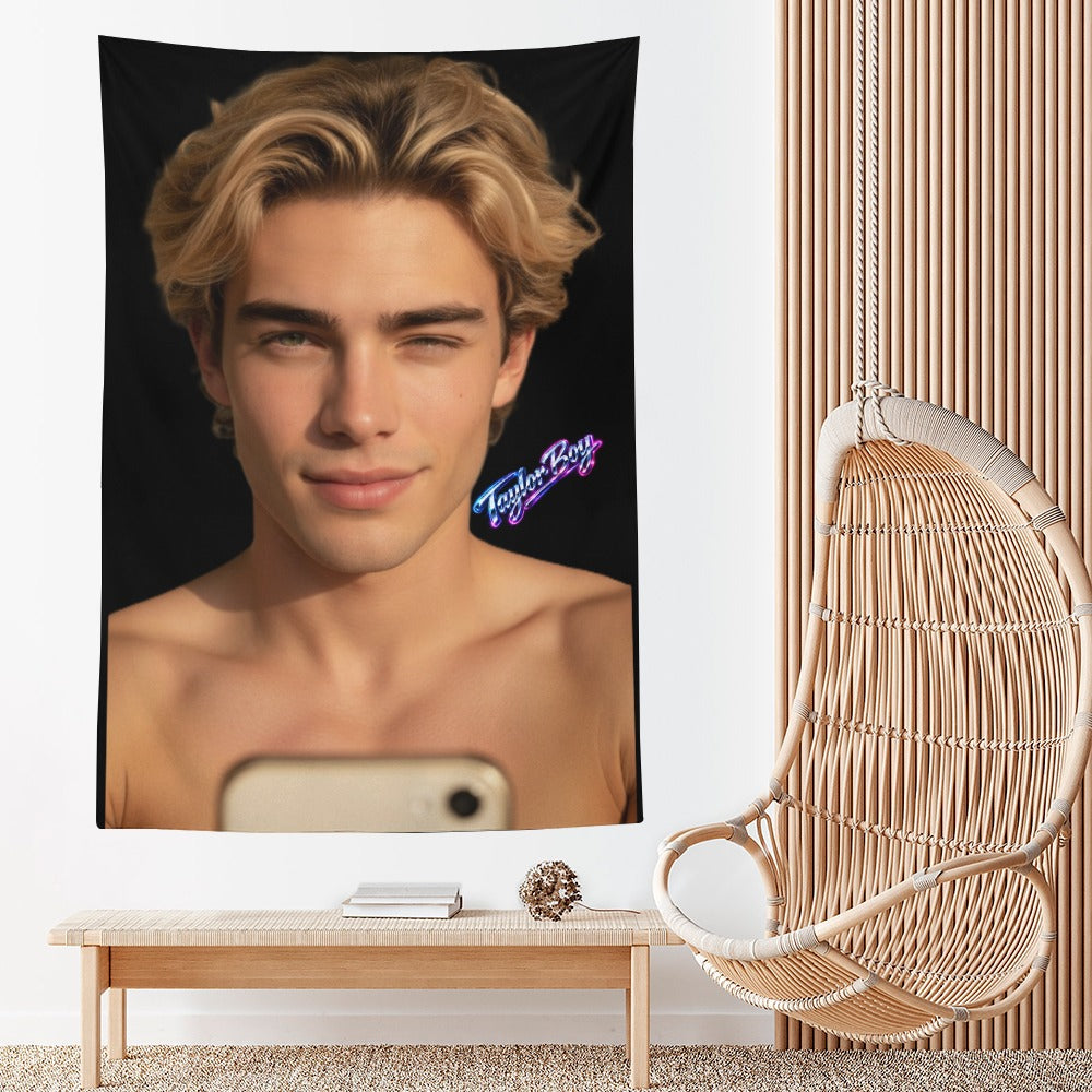 Taylor Boy™ Ultra‑Soft Vertical Tapestry — HD Print Edition