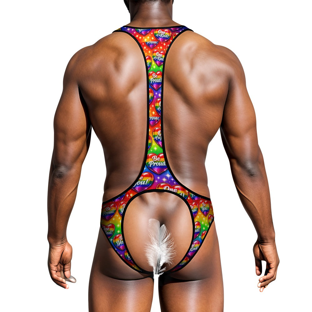 Multiple Designs- Men's Bodysuit Emotional Underwear