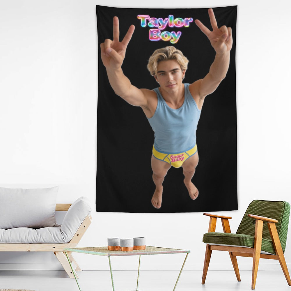 Taylor Boy™ Ultra‑Soft Vertical Tapestry — HD Print Edition