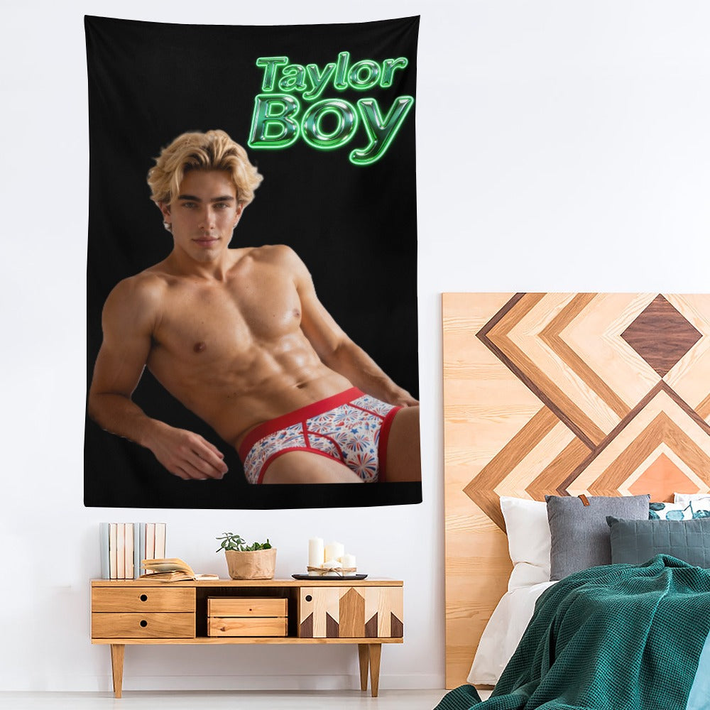 Taylor Boy™ Ultra‑Soft Vertical Tapestry — HD Print Edition