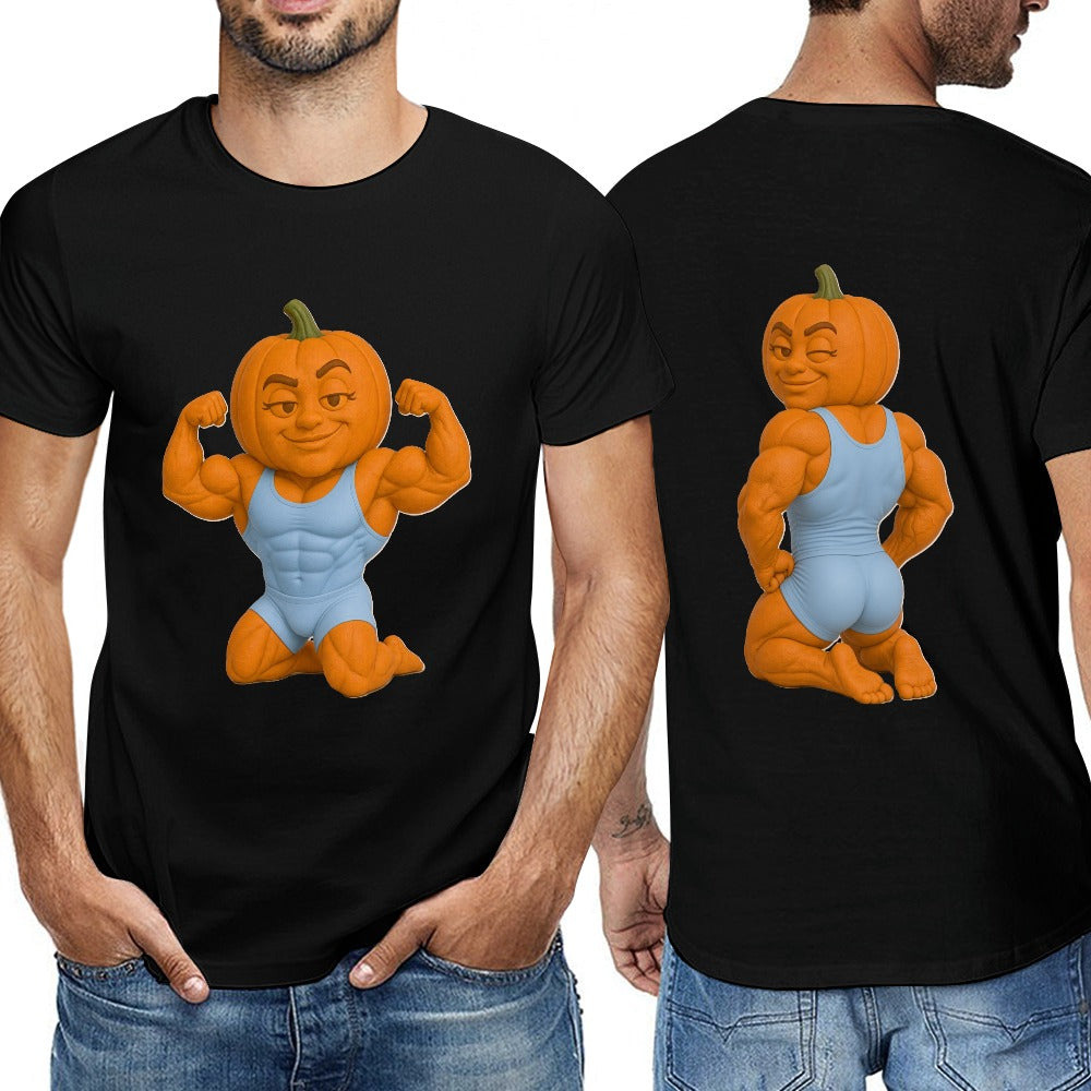 Halloween Pumpkin Flex Men's  Short Sleeve T-shirt