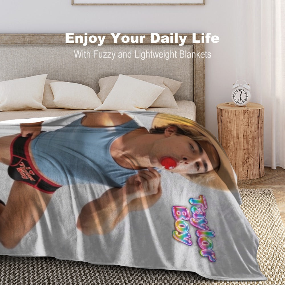 Taylor Boy™ Signature Flannel Blanket — Soft Touch, Multiple Sizes