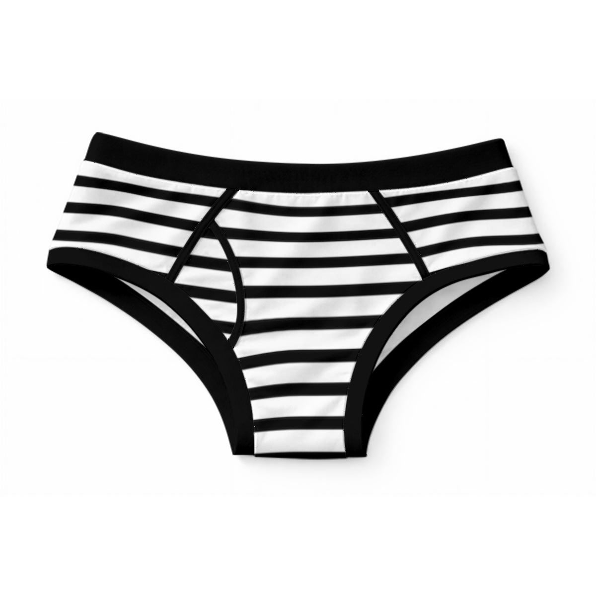 Black & White Stripes Briefs|Cotton