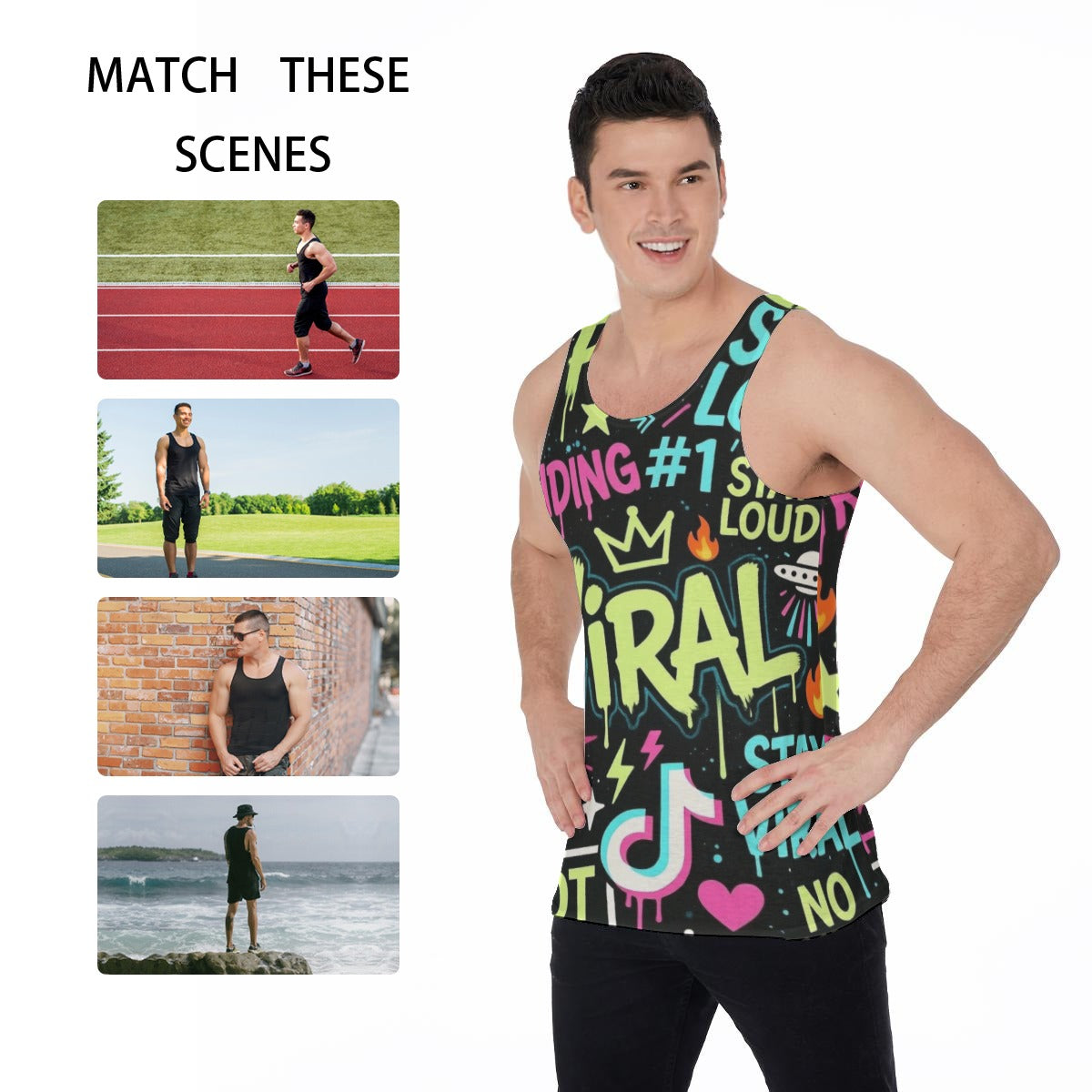 VIRAL GRAFFITI STYLE Men's Tank Top