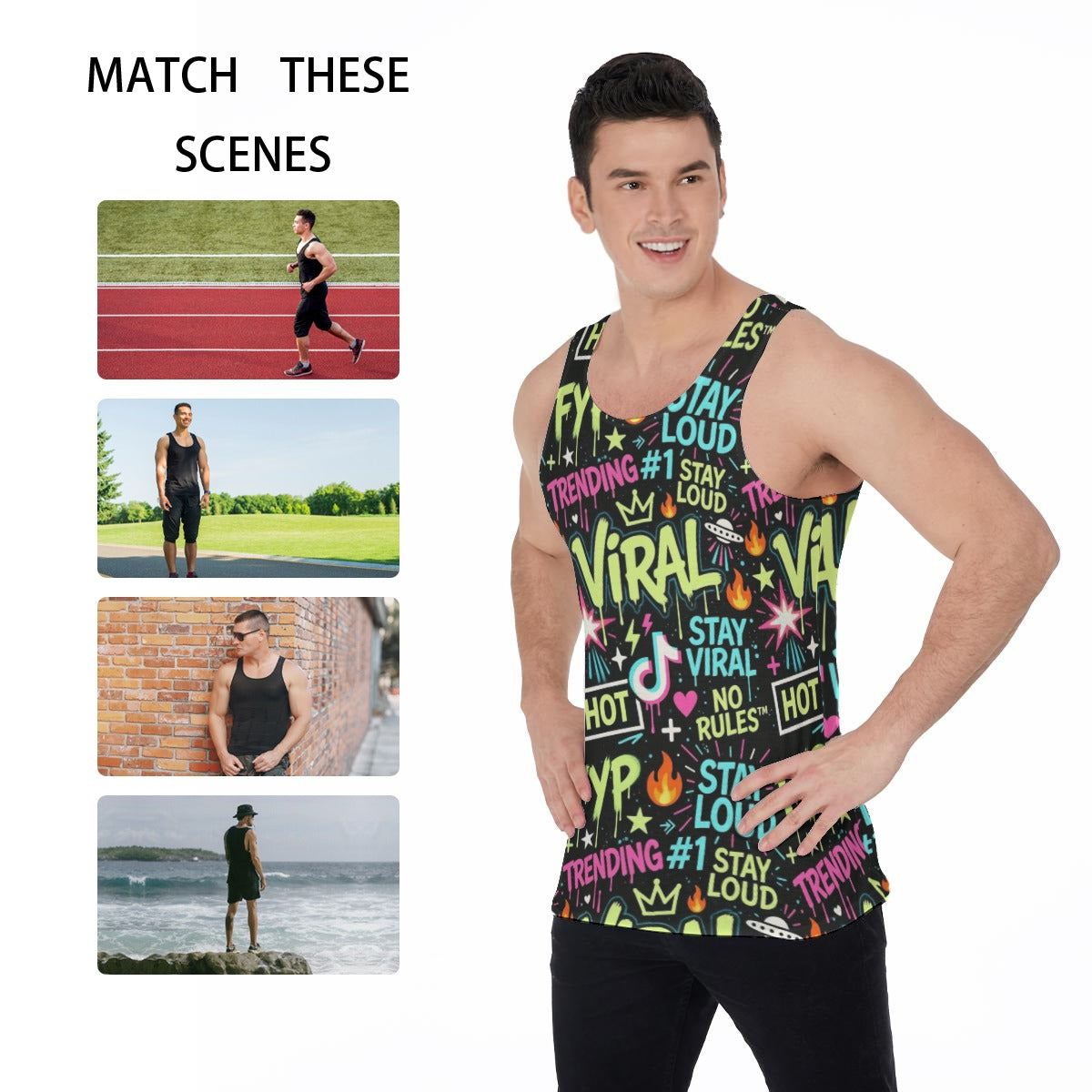 Graffiti Design 3 - Men's Tank Top
