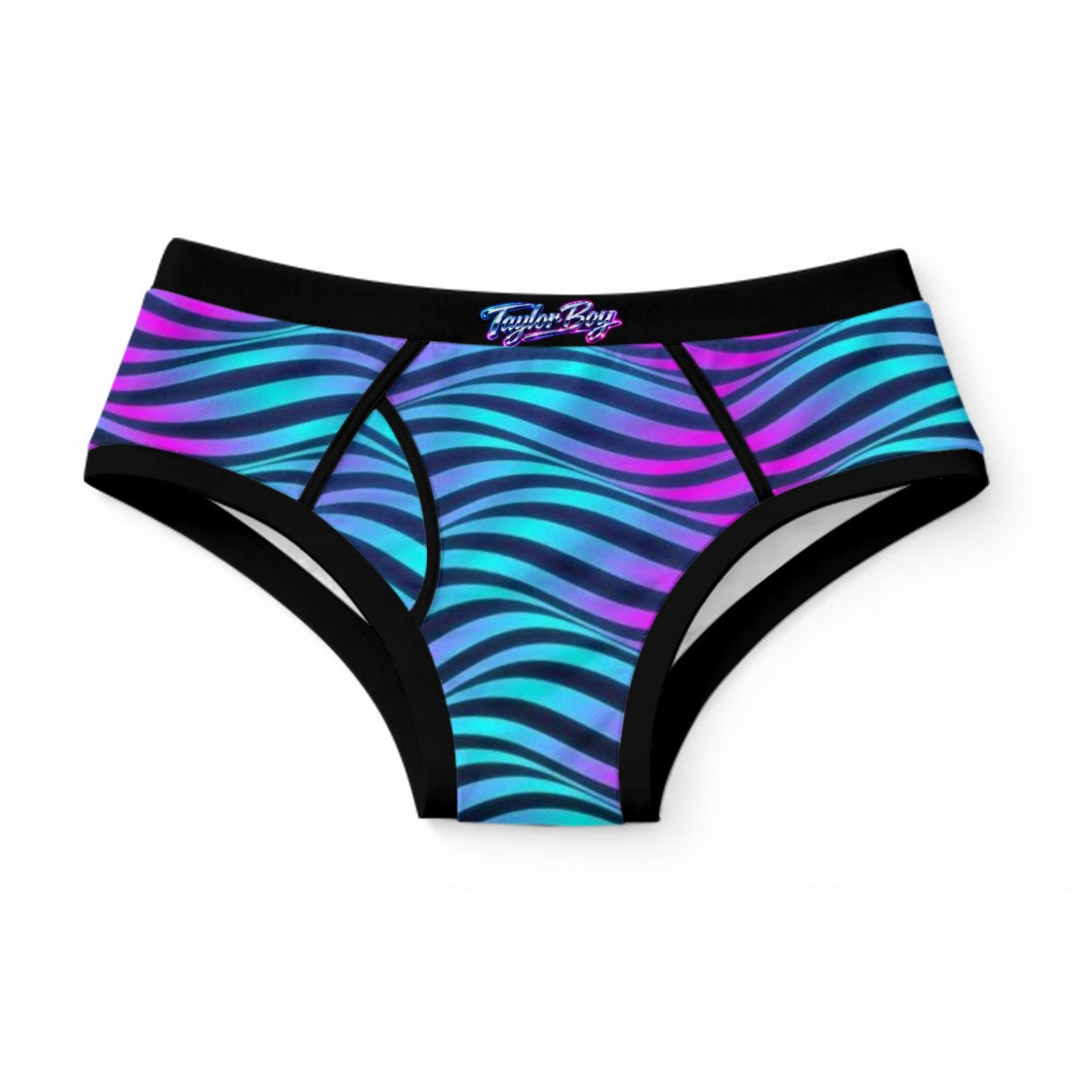 Taylor Boy Neon Wave Stripes Men's Brief|Cotton