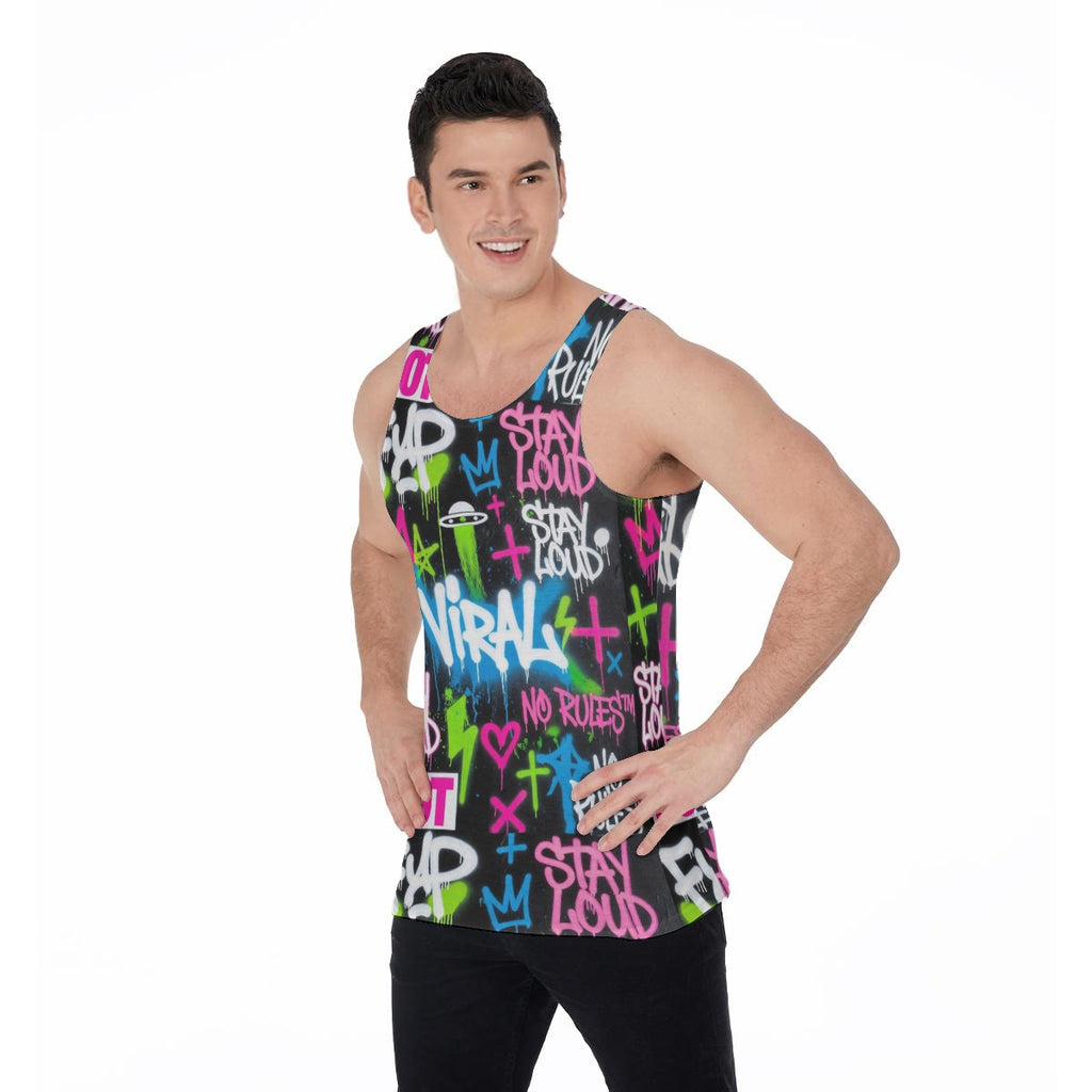 Graffiti Style Men's Tank Top