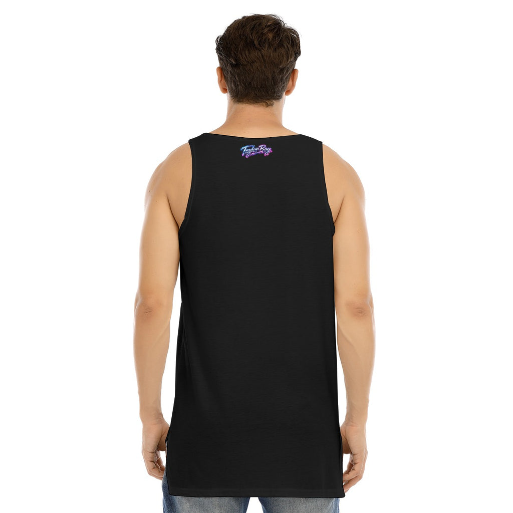 Taylor Boy™ Signature Quote (Stay Sweet & Kind) Longline Tank — Curved Hem Fit