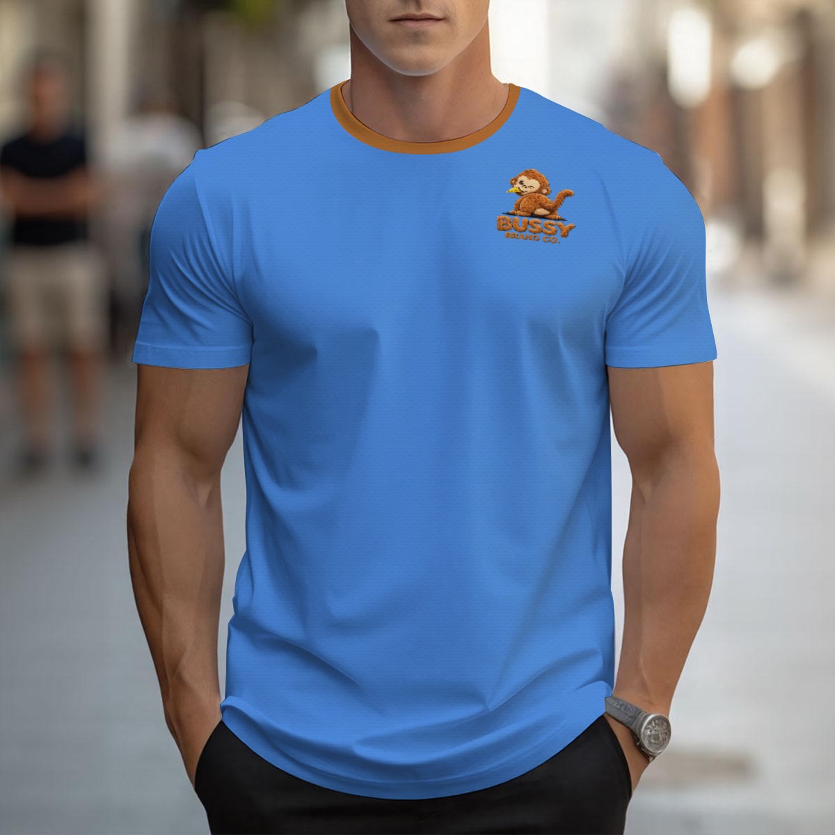 Bussy Monkey Men's T-shirt | Brown Monkey