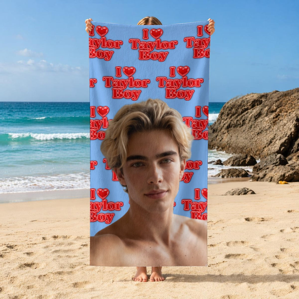 Wrap Up in ❤️ Taylor Boy™ Adult Beach Towel