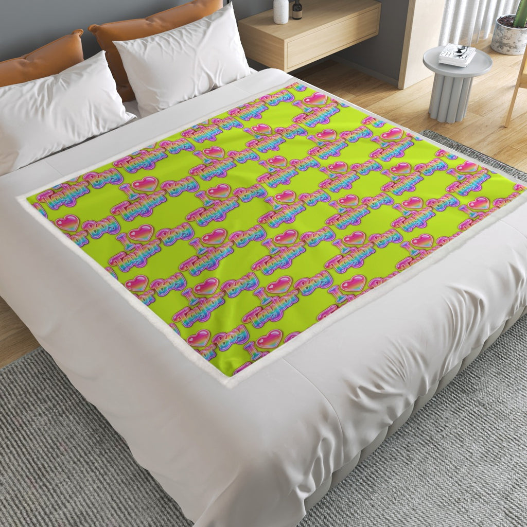 Snuggle Up with Your I ❤️ Taylor Boy™ Blanket
