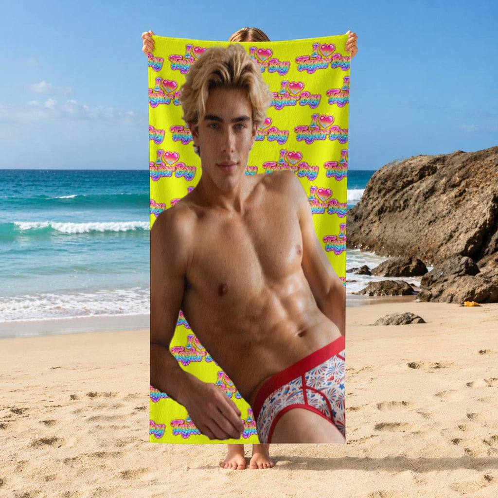 Wrap Up in ❤️ Taylor Boy™ Adult Beach Towel