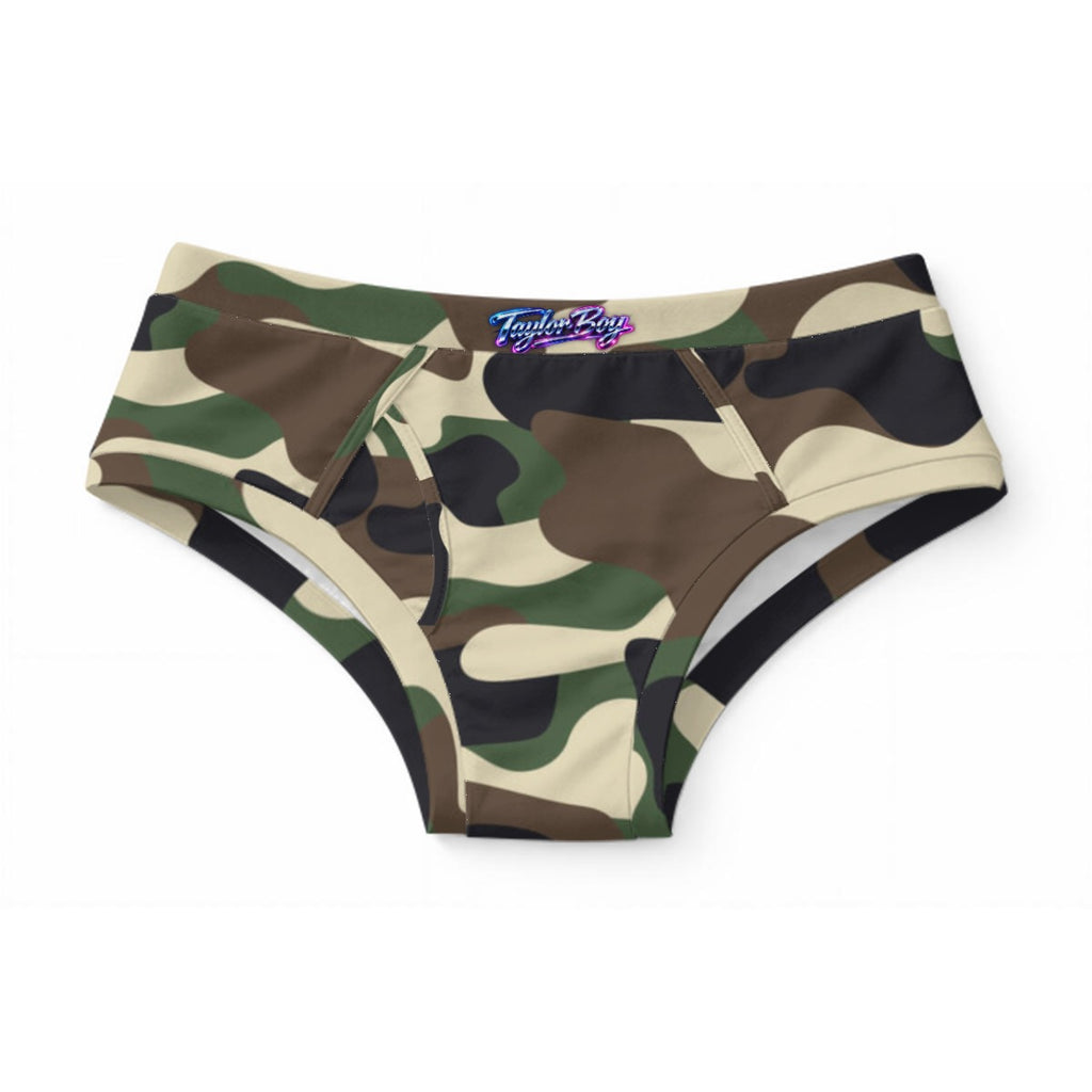 Taylor Boy Camo Green Men's Briefs|Cotton