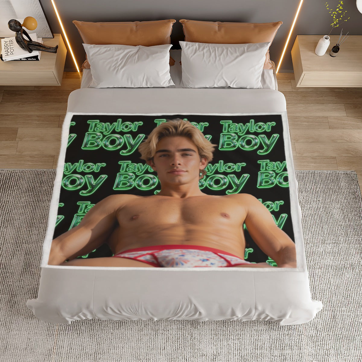 Taylor Boy™ Plush Throw Blanket— Your Daily Cuddle Upgrade