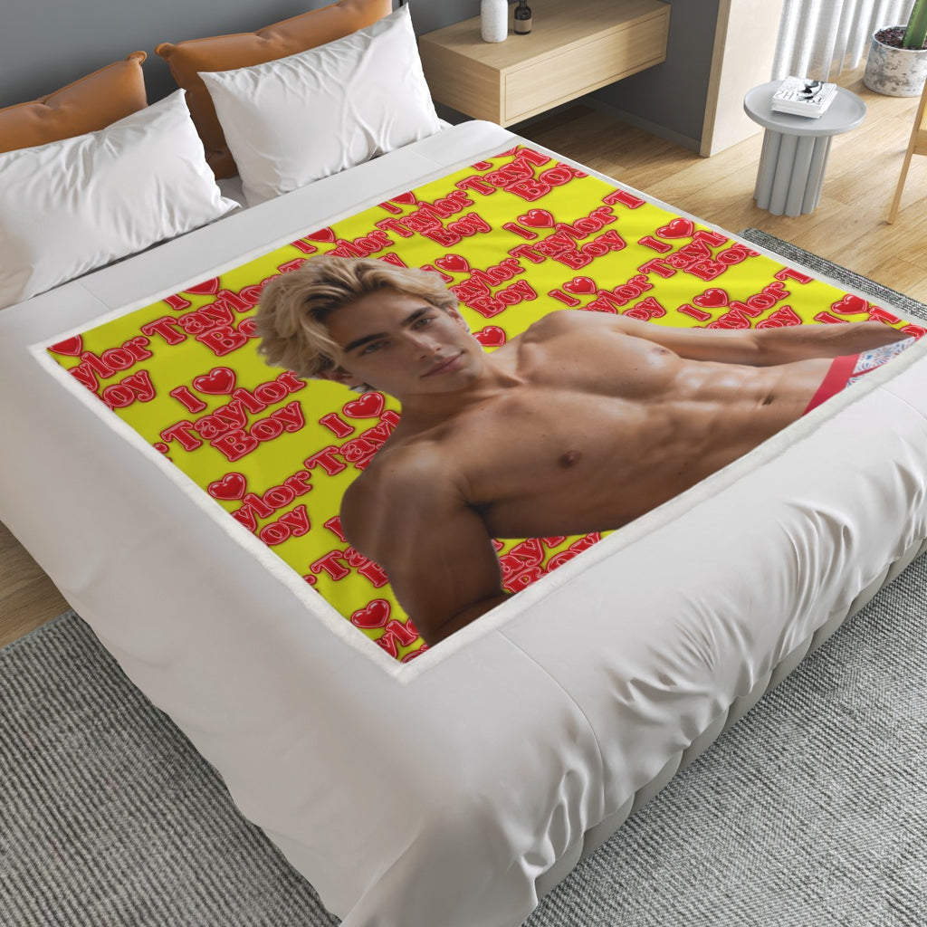 Wrap Up in I ❤️ Taylor Boy™ Comfort Blanket
