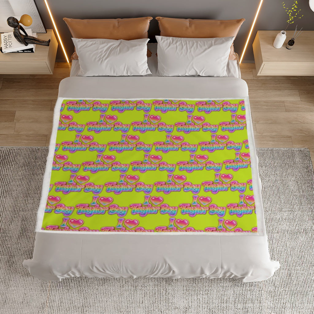 Snuggle Up with Your I ❤️ Taylor Boy™ Blanket