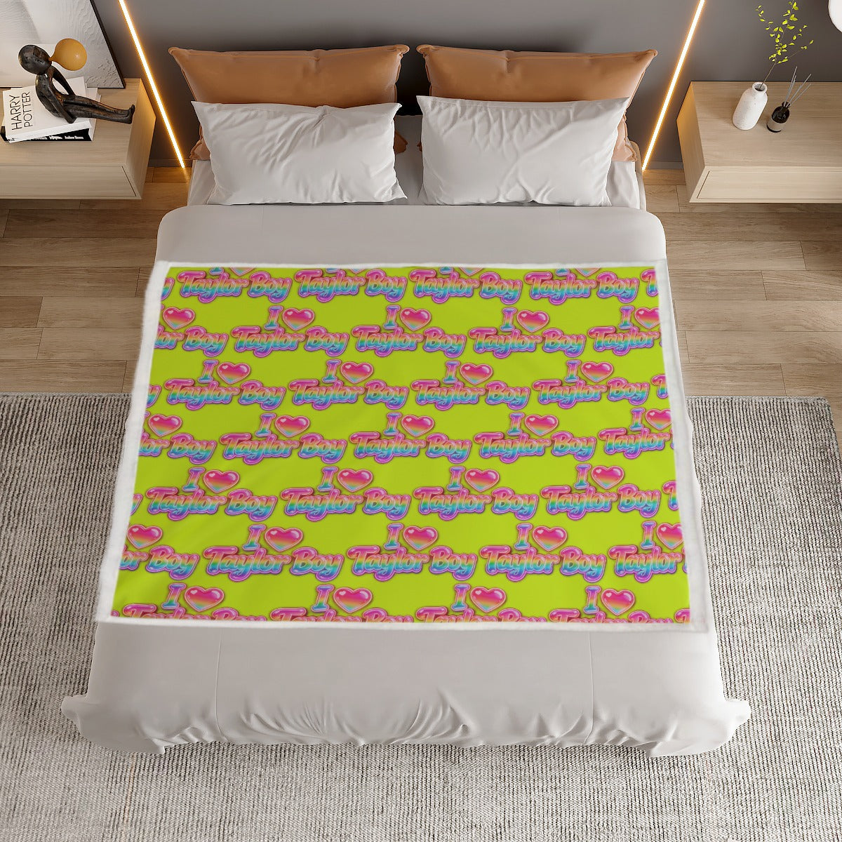 Snuggle Up with Your I ❤️ Taylor Boy™ Blanket