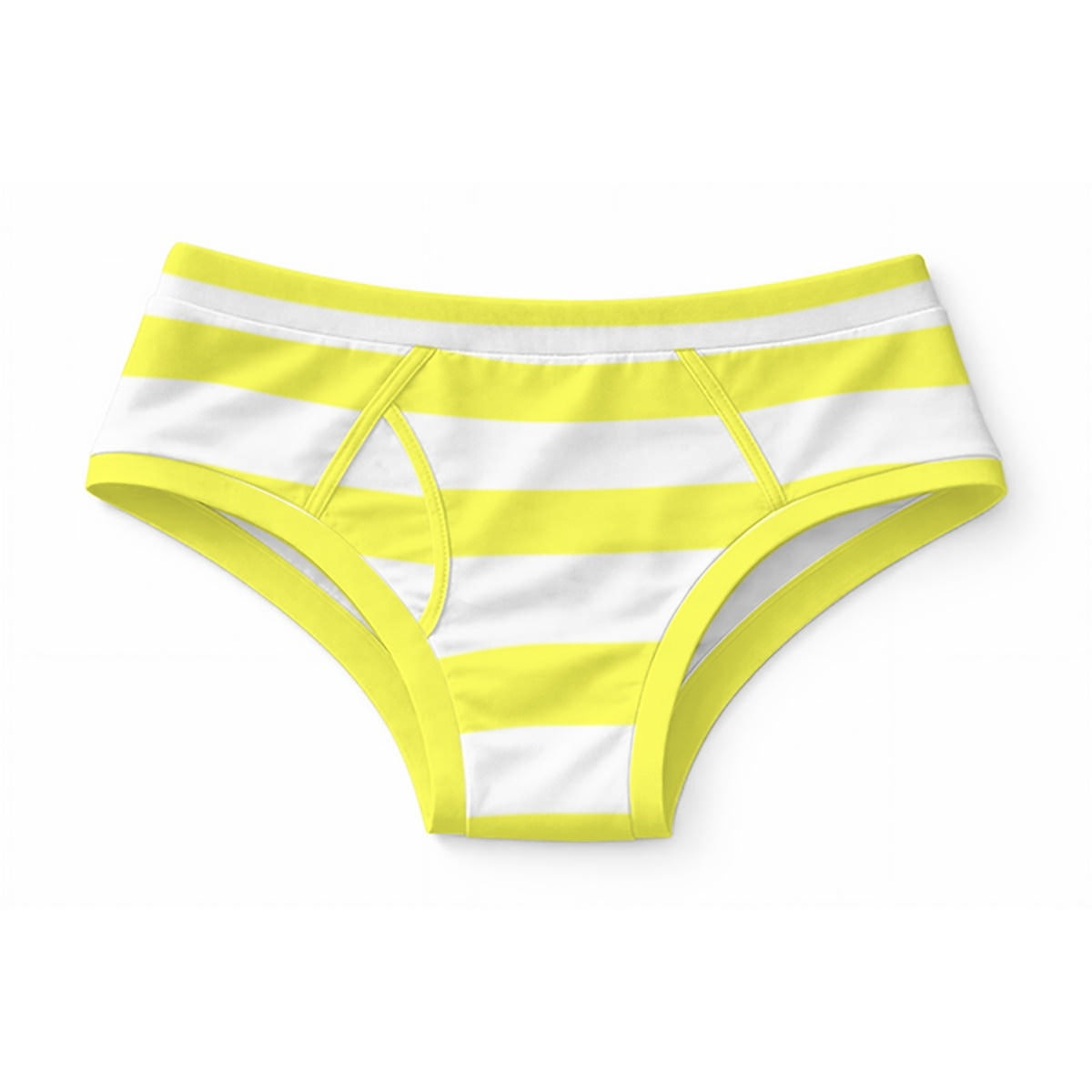 Yellow & White Striped Men's Briefs|Cotton