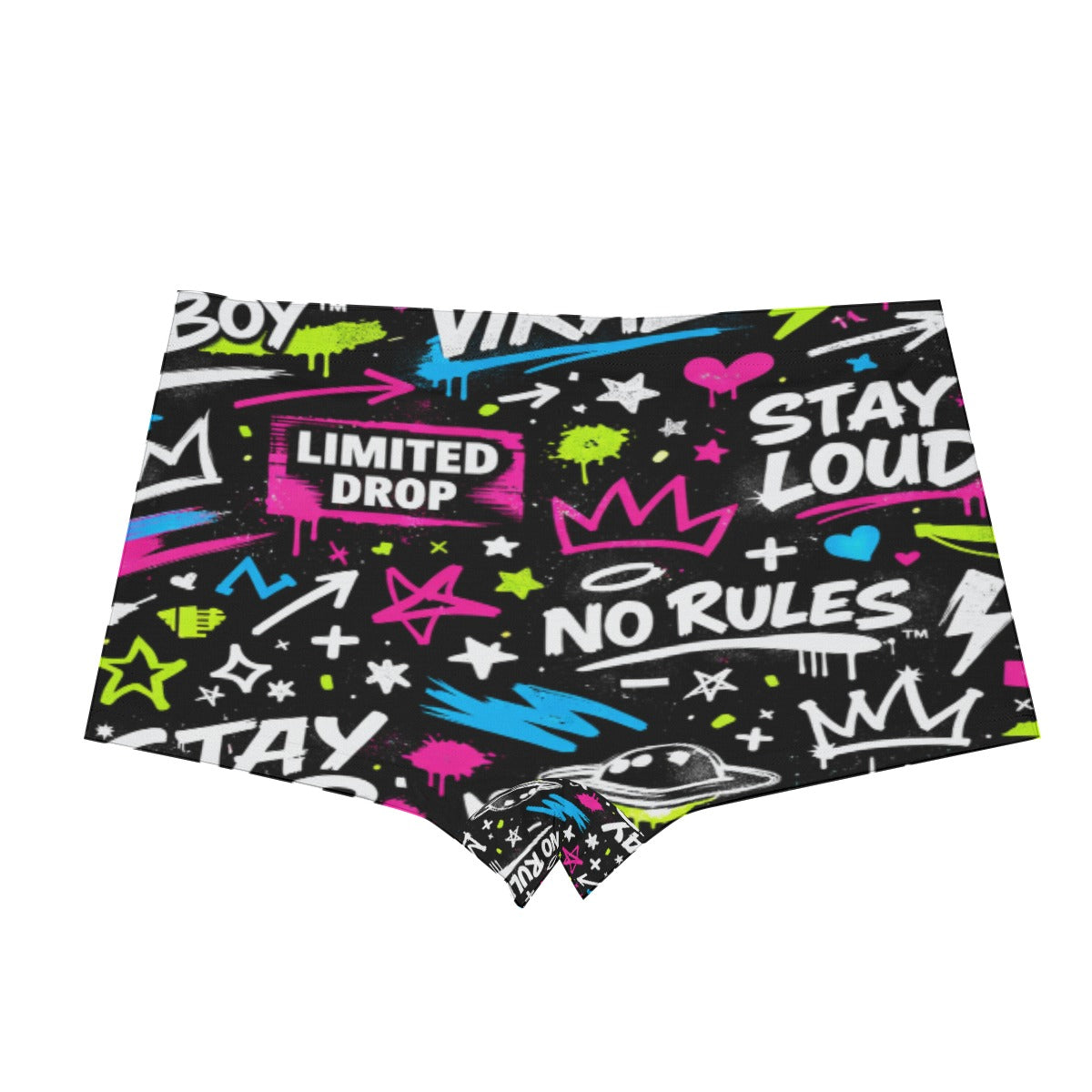 Graffiti Style Men's Short Boxer Briefs