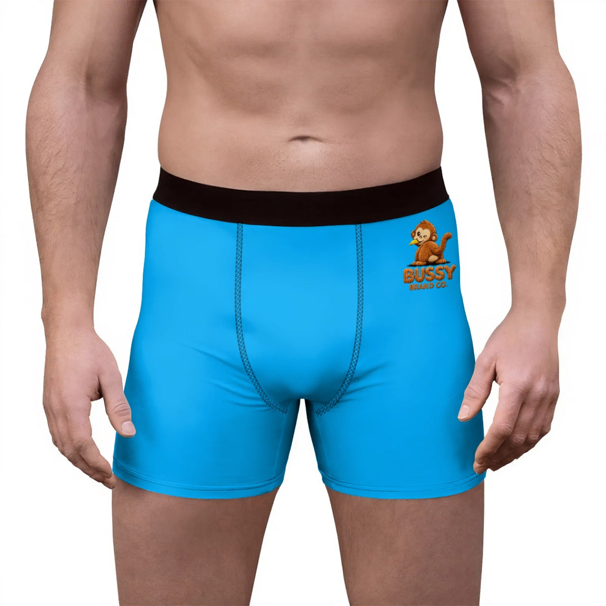 Bussy Monkey Men's Stretch Boxer Briefs - Brown Monkey