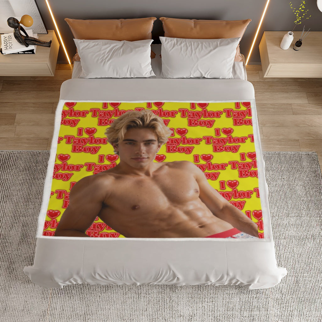 Wrap Up in I ❤️ Taylor Boy™ Comfort Blanket