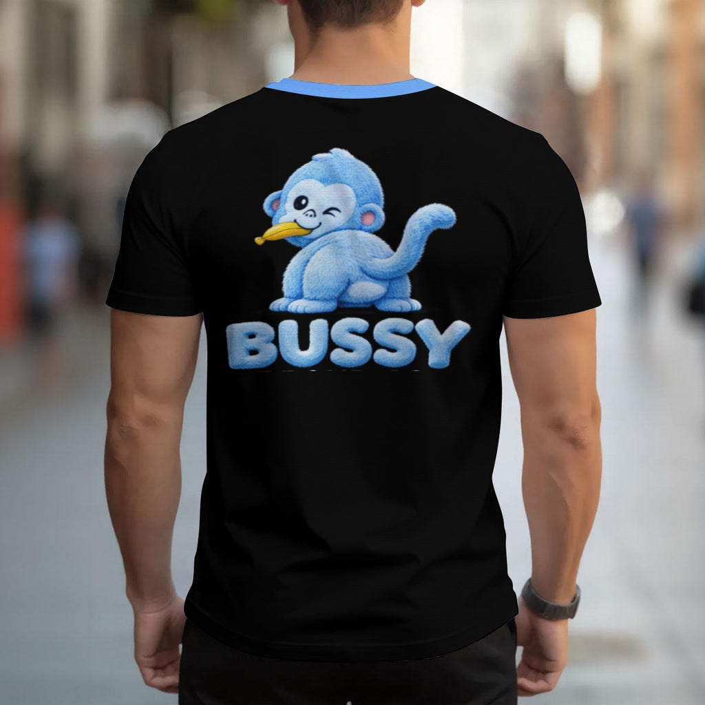Bussy Monkey Men's T-shirt | Baby Blue Monkey