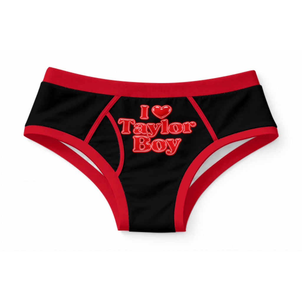 I Heart Taylor Boy Black Men's Briefs|Cotton