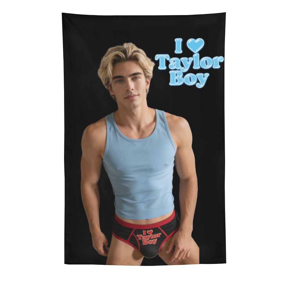 Taylor Boy™ Ultra‑Soft Vertical Tapestry — HD Print Edition