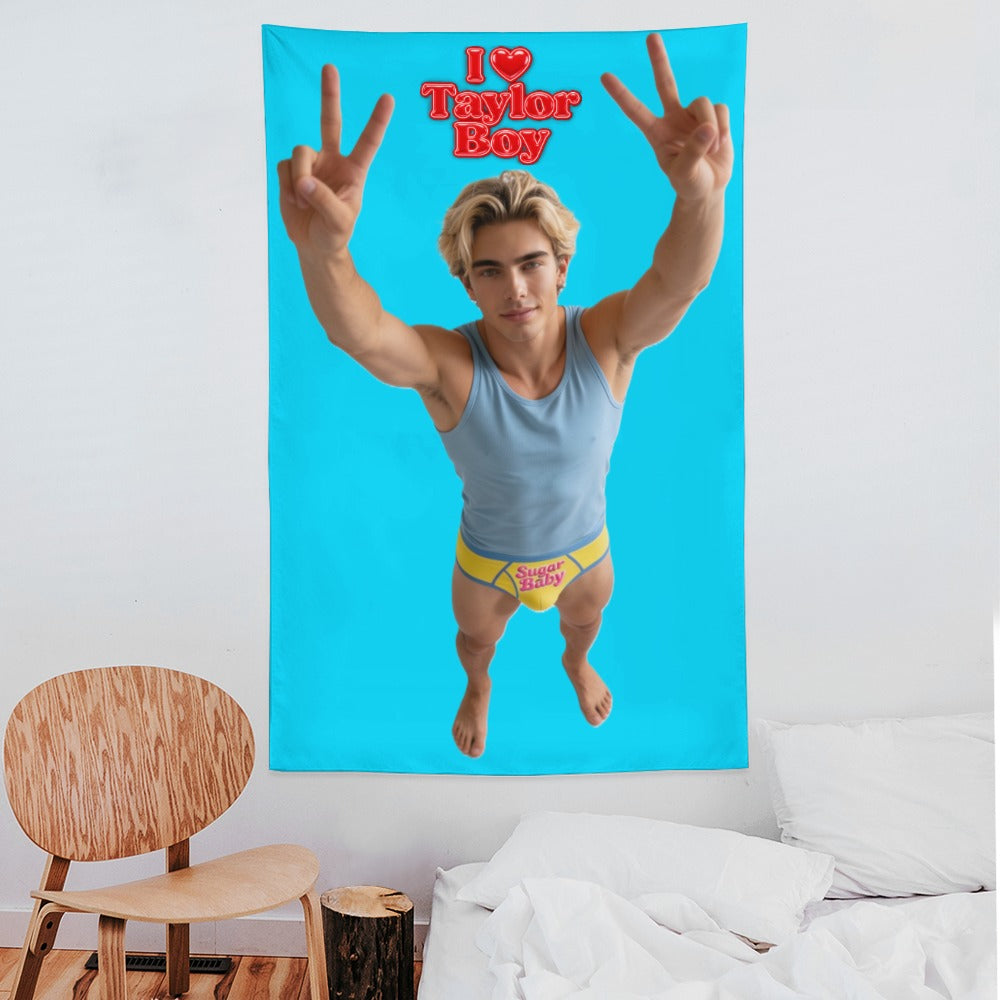 Taylor Boy™ Ultra‑Soft Vertical Tapestry — HD Print Edition