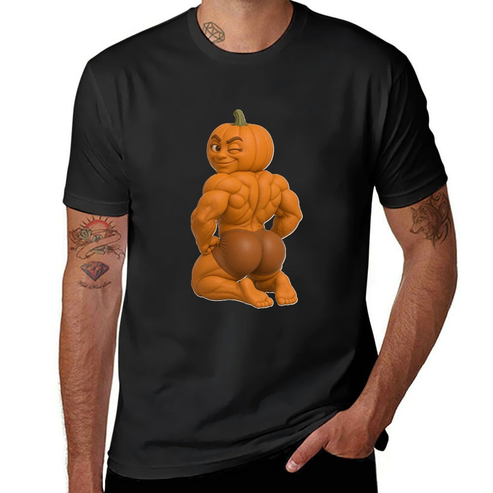 Halloween Pumpkin Flex Men's  Short Sleeve T-shirt