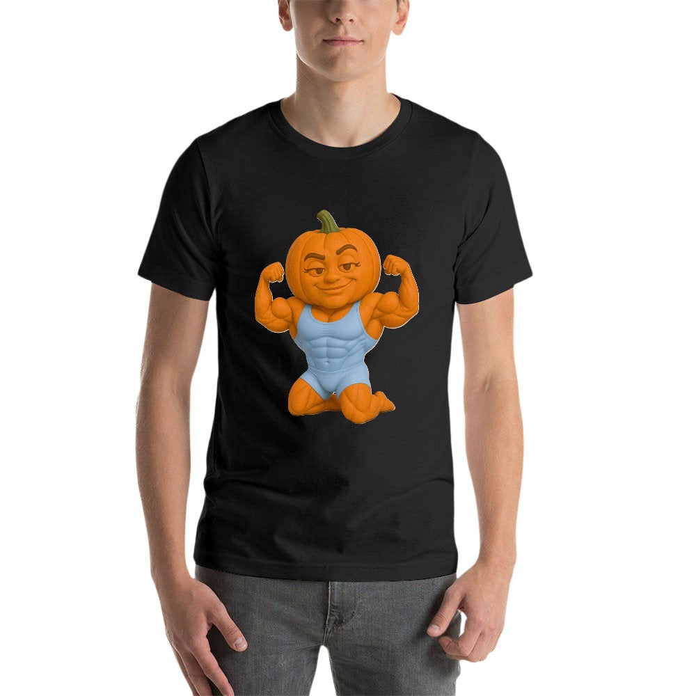 Halloween Pumpkin Flex Men's  Short Sleeve T-shirt