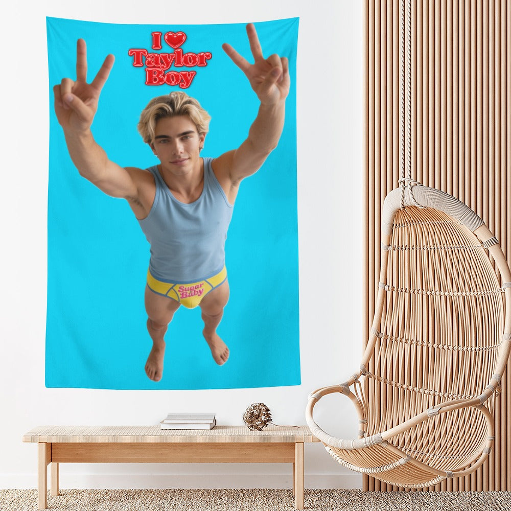 Taylor Boy™ Ultra‑Soft Vertical Tapestry — HD Print Edition