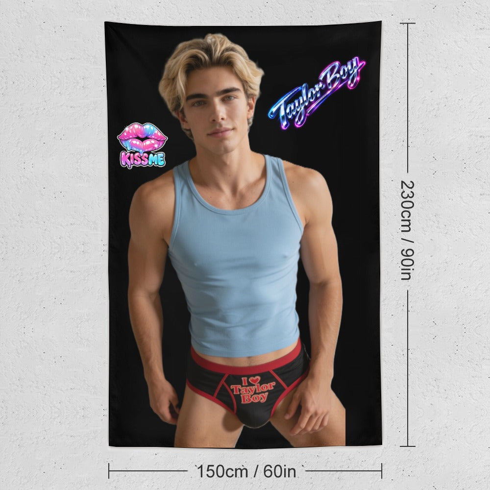 Taylor Boy™ Ultra‑Soft Vertical Tapestry — HD Print Edition